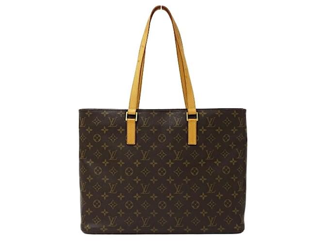 Louis Vuitton Monogram Damen Tote Bag Braun Lackleder Leinwand  ref.1482788