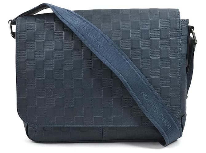 Louis Vuitton Damier Infini Shoulder Bag Navy blue Cloth  ref.1482801