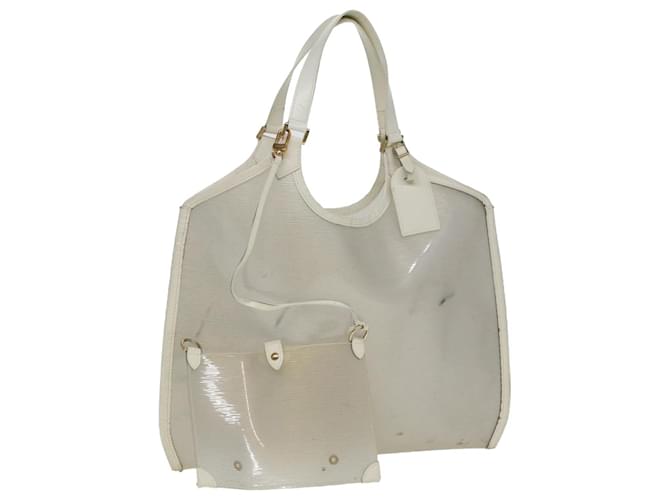 LOUIS VUITTON Epi Plage Via Handtasche Vinyl Leder Transparent 