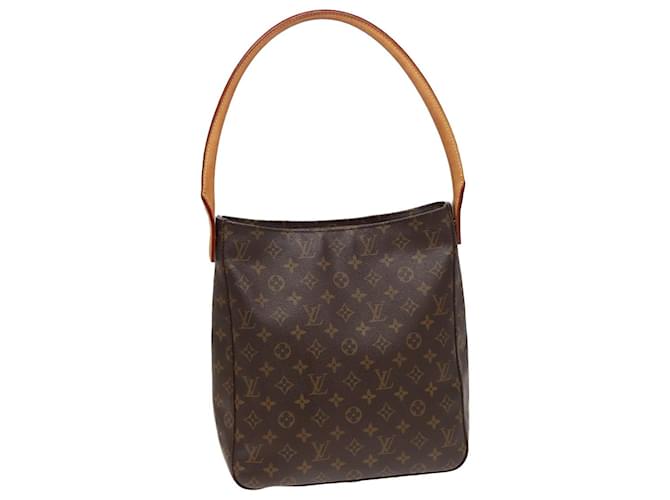 LOUIS VUITTON Monogram Looping GM Schultertasche M51145 LV Auth 