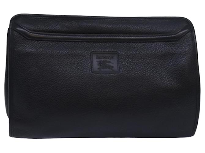 Autre Marque Burberrys Clutch Bag Leather Black Auth bs15681  ref.1482909