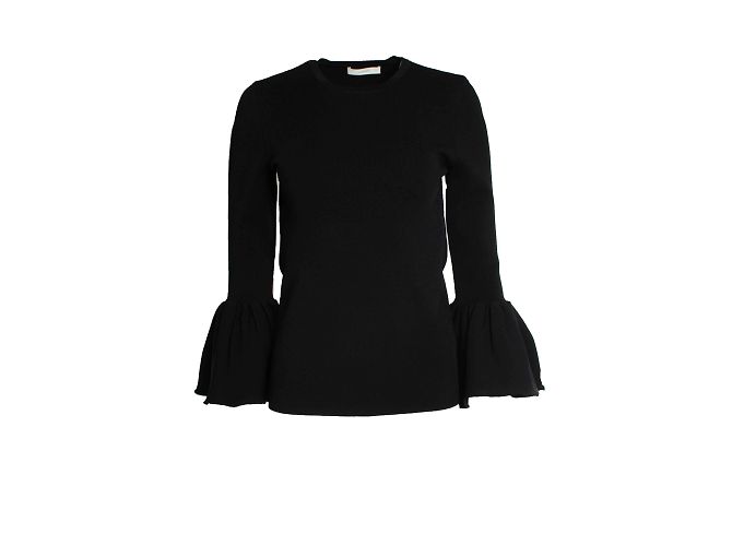 Autre Marque Suistudio, black Cooper bell sleeve top