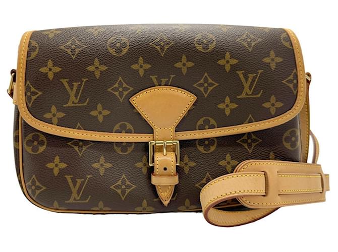 Sologne Schultertasche Monogram Louis Vuitton Braun Lackleder ref 