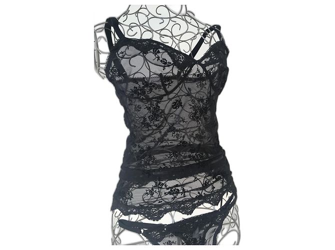 Autre Marque Conjunto de lencería magnífico XS Negro