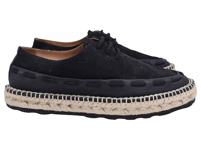 Mocassins espadrilles Bottega Veneta en toile noire  ref.1483155