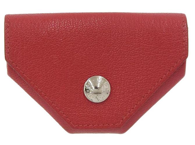 Hermès Hermes Le Soir Sandouze Coin Case Chevre Red