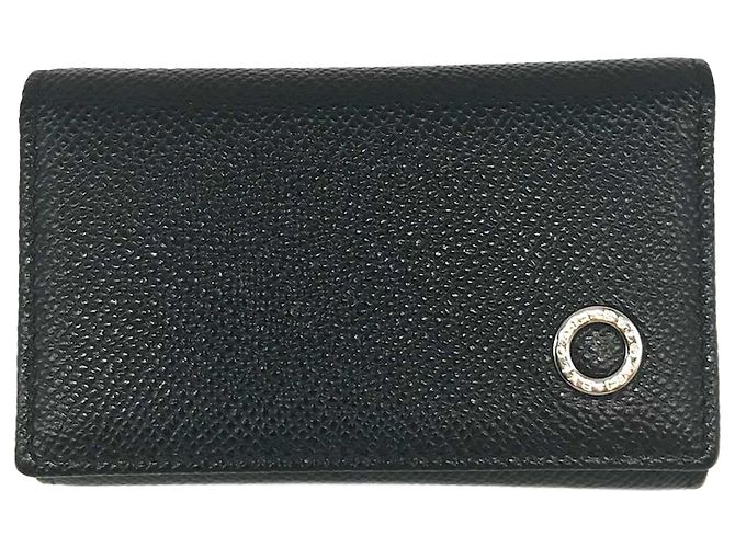 Autre Marque Bvlgari Grain Calf Key Case Black