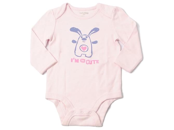 Autre Marque GAP Baby Girls Long Sleeve Bodysuit Light Pink Cotton  ref.1484709