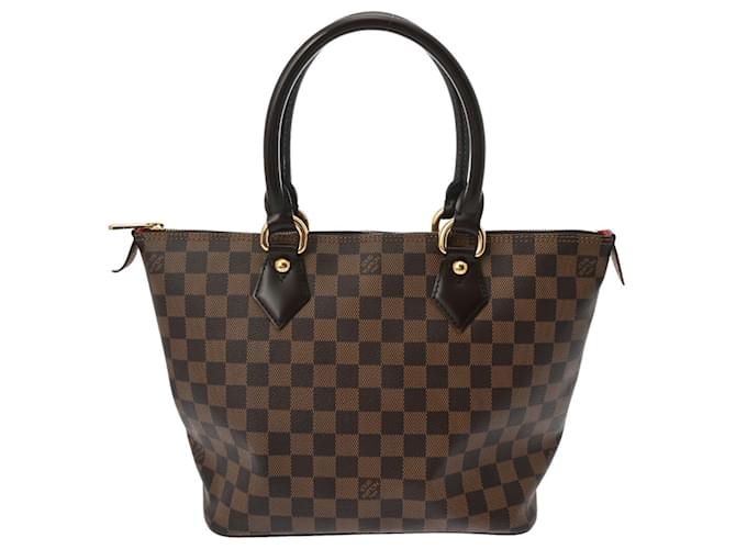 Sac à main Louis Vuitton Damier Saleya PM Toile Marron Damier ebène  ref.1485062