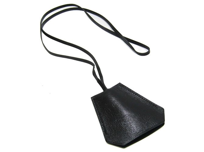 Ring Hermès Colar pendente com chaveiro Clochette Hermes Preto