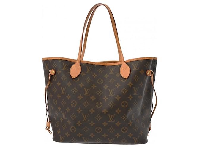 Sac tote Neverfull MM Monogram Louis Vuitton Cuir vernis Marron Monogramme  ref.1485266