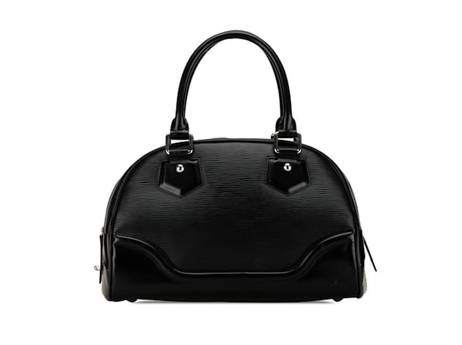 Sac à main Louis Vuitton Epi Bowling Montaigne PM Cuir Noir  ref.1485319