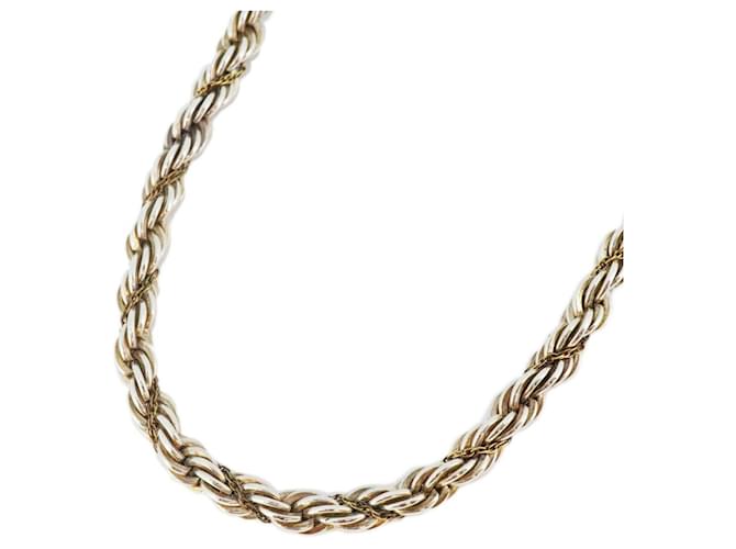 Tiffany & Co Colar Tiffany Twist K18YG Ouro Amarelo Prata 925 Feminino Dourado  ref.1485388