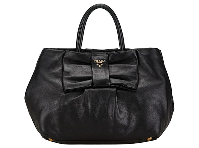 Borsa Prada Bow BN1601 Nero Pelle  ref.1485608