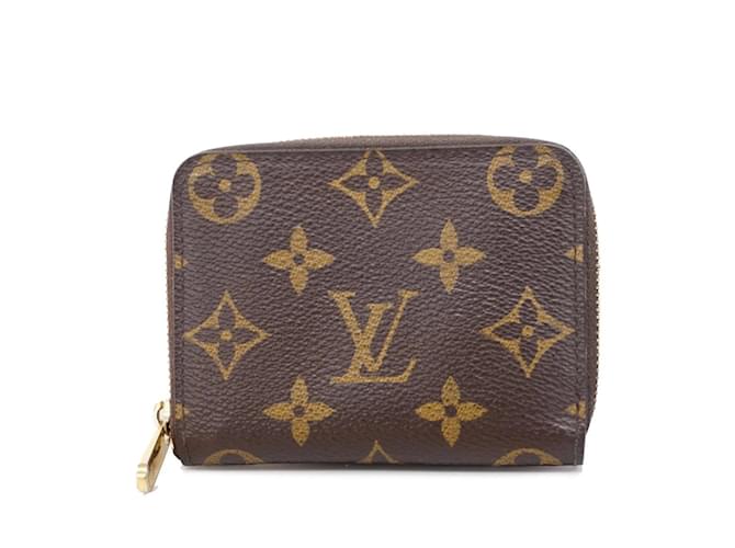 Porta-moedas Zippy Monogram Louis Vuitton Marrom  ref.1485621