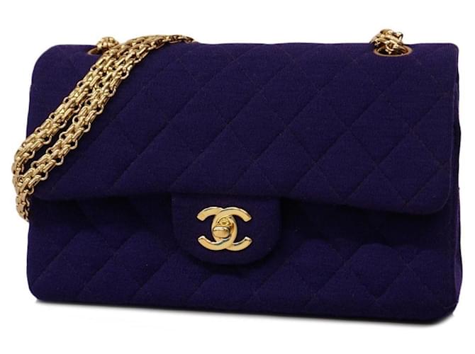 Chanel Purple Cotton Shoulder Bag  ref.1485657