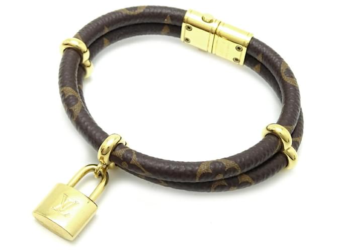 Bracelet charm Keep It Twice de Louis Vuitton Plaqué or Marron Doré  ref.1485676