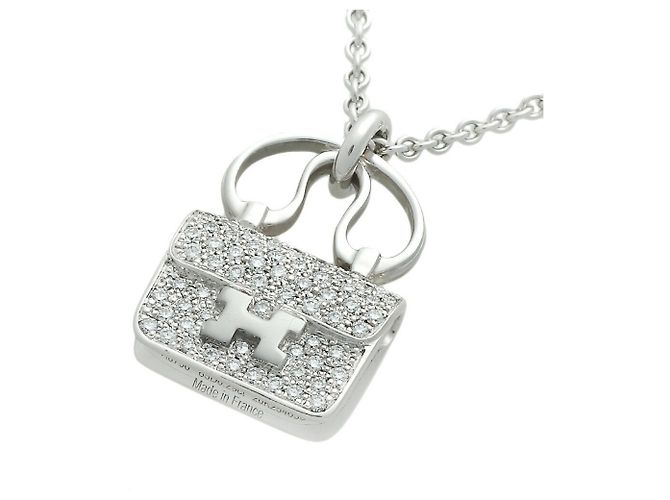 Hermès Collana Amuleto Constance Hermes D'oro Oro bianco