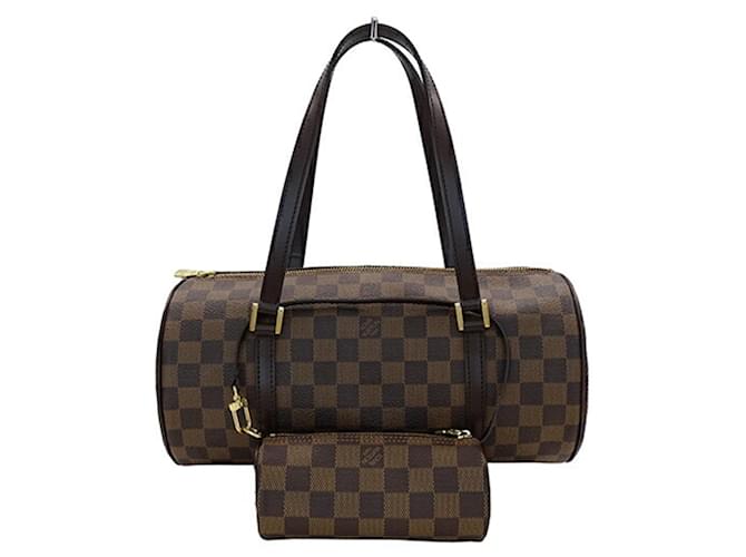 Papillon Sac à main en toile Damier Louis Vuitton Damier ebène  ref.1485898