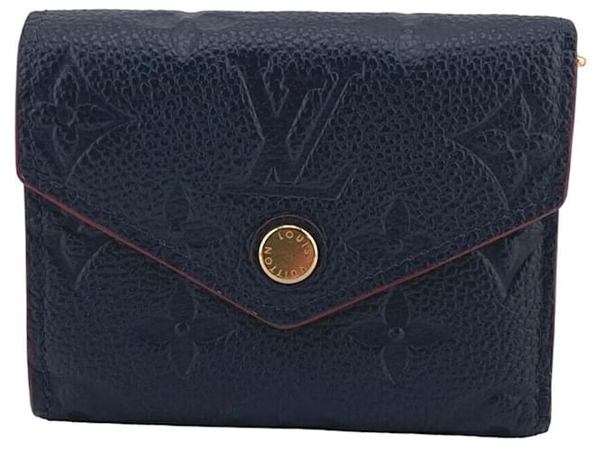 Louis Vuitton M58880 Portefeuille Zoe Compact Cuir Bleu Marine  ref.1485913