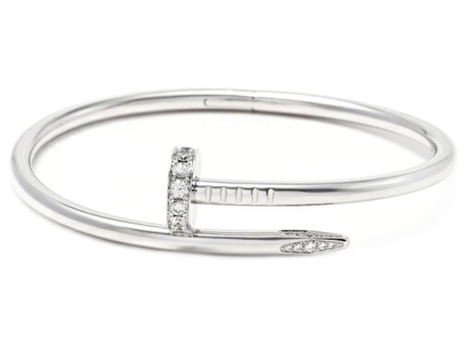 Cartier Juste un Clou K18WG White Gold Bracelet Golden  ref.1485930