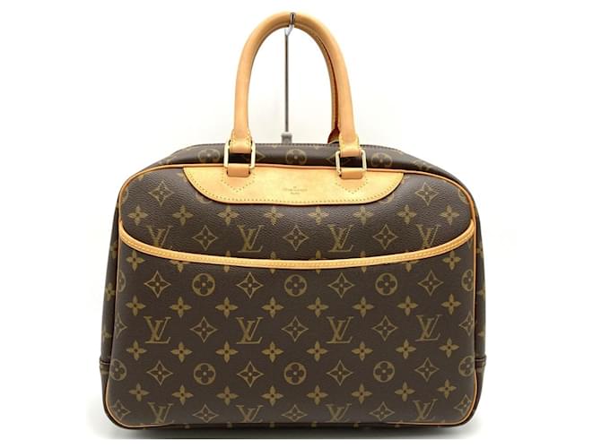 Bolsa Deauville Louis Vuitton Marrom Couro envernizado  ref.1486025