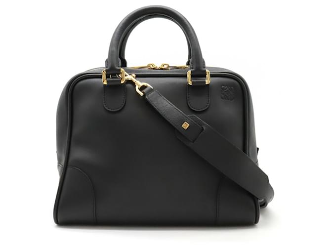 Borsa Tote Loewe Amazona 75 Nero Pelle  ref.1486063