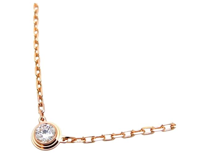 Cartier 0.09ct Diamond D'Amour Small Ladies Necklace Golden Pink gold  ref.1486075