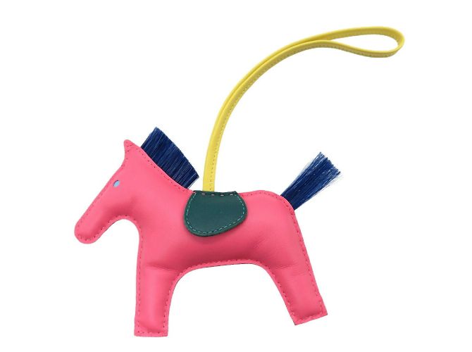 Charm de sac Amieu Milo Rodeo MM d'Hermès Marron Doré 