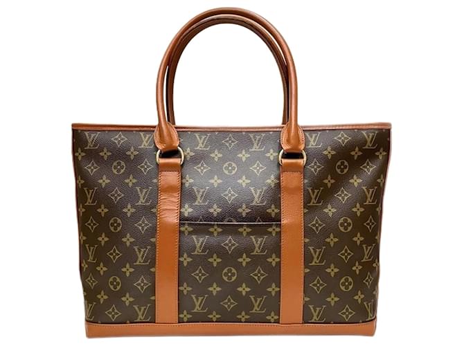 Louis Vuitton Monogram Weekend PM Tote Handbag Brown  ref.1486234