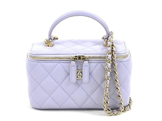 Chanel Light Purple Lambskin Shoulder Bag Leather  ref.1486306