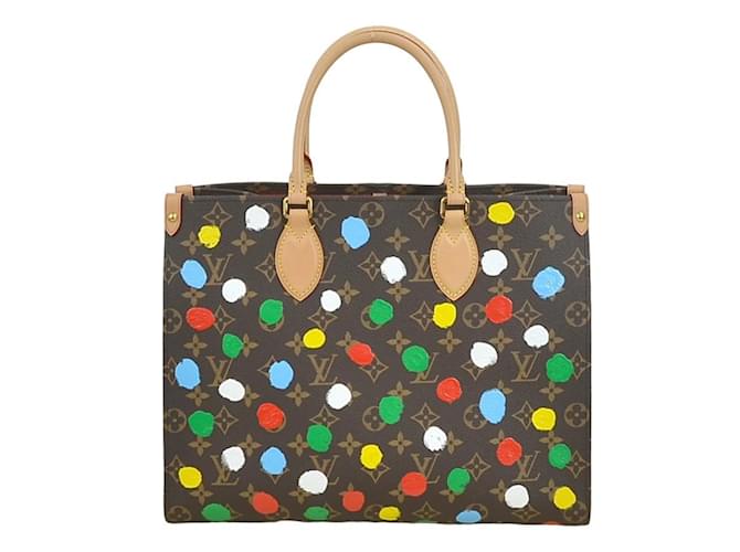 Bolsa de mão Louis Vuitton Bolsa de ombro LV x YK Yayoi Kusama Marrom Multicor Couro envernizado Lona  ref.1486317