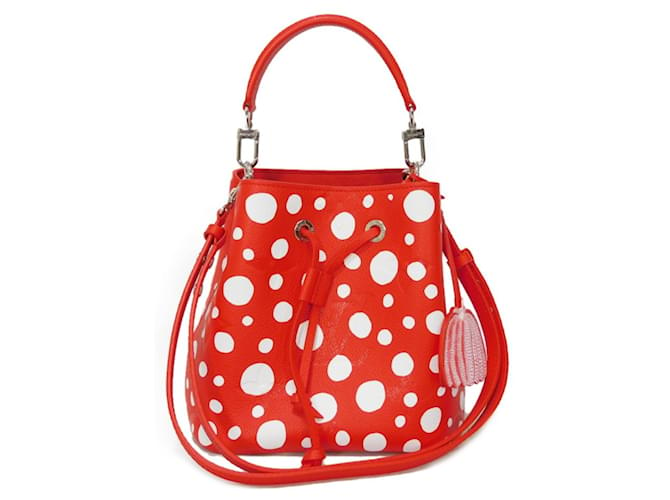 Néonoé Louis Vuitton Handbag LV x YK Neo Noe BB Infinity Dot Kusama Yayoi White Red Cloth  ref.1486350