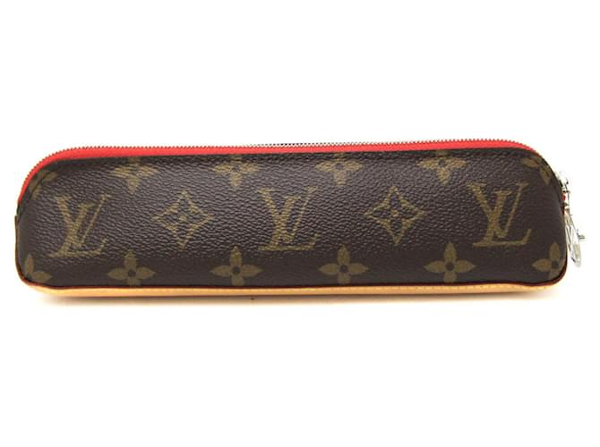 Estojo de caneta em couro Monogram Louis Vuitton Vermelho Monograma Couro envernizado  ref.1486379