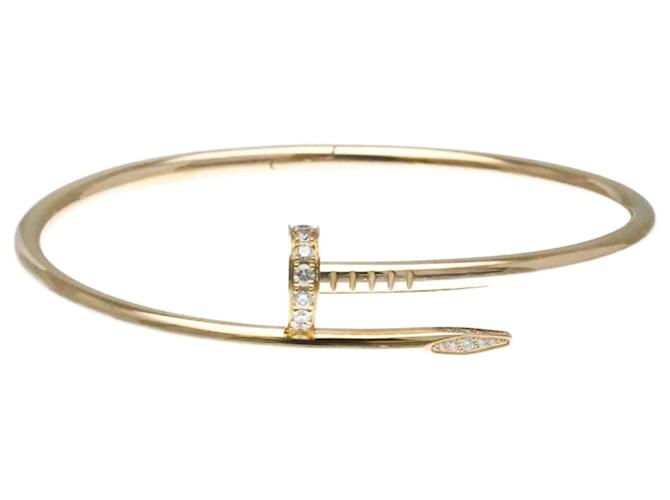 Cartier Juste Un Clou Pink Gold Diamond Bangle Golden  ref.1486393