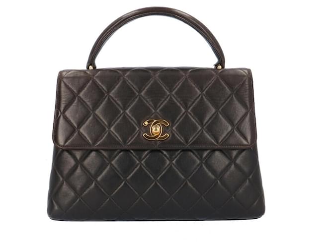 Sac à main Chanel Matelassé Coco Mark Cuir Noir  ref.1486481