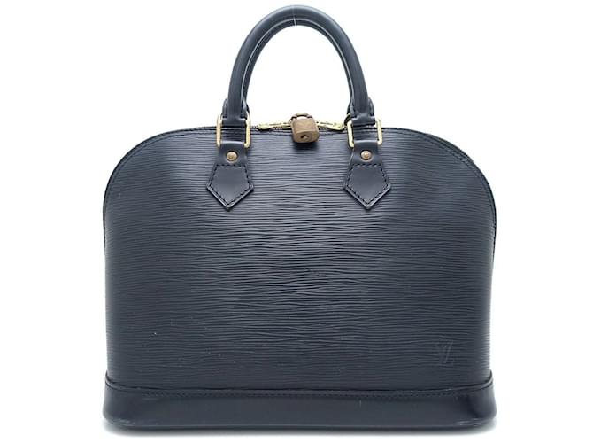 Bolso Epi Alma Louis Vuitton en Noir Negro Cuero  ref.1486616