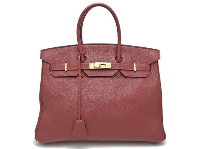 Borsa Hermès Birkin 35 in pelle Togo vermiglione Rosso  ref.1486629