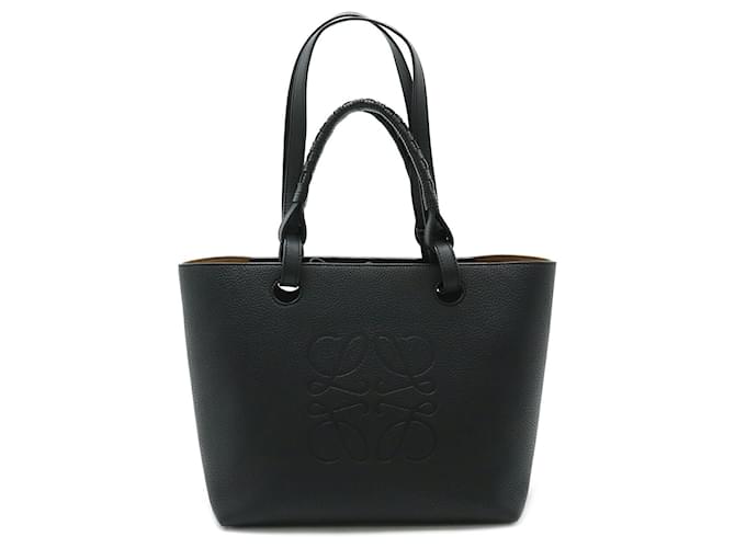 Bolsa Tote Anagram Loewe Preto Couro  ref.1486710