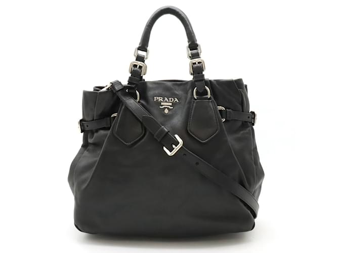 Prada Nero Leather Tote Bag Black  ref.1486712