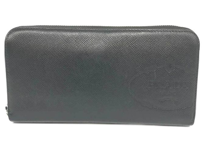 Prada Saffiano Leather Long Wallet Black