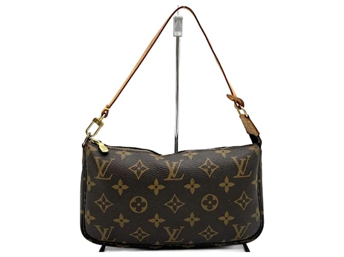 Louis Vuitton M40712 Pochette Accessory Pouch Brown Patent leather 