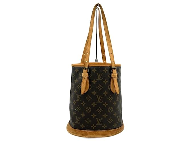 Bucket Sac fourre-tout monogramme marron Louis Vuitton Cuir vernis  ref.1486994