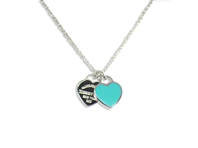 Tiffany & Co Pendente a forma di cuore Return to Tiffany in smalto 925 Argento  ref.1487032