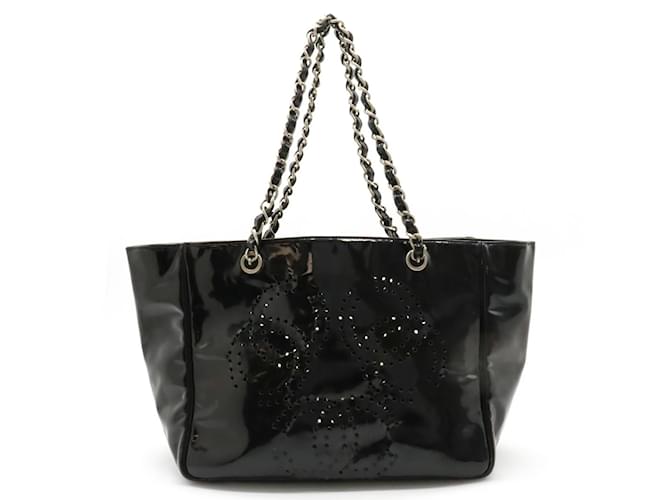 Sac à épaule Chanel Coco Mark Triple Punching Chain Noir  ref.1487234