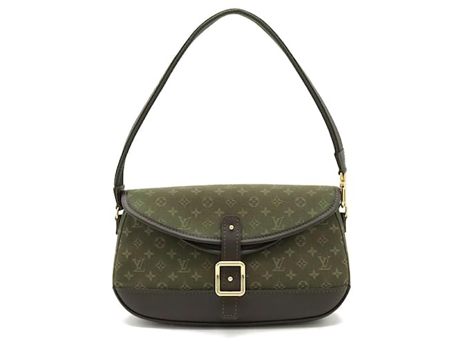 Bolsa de Ombro Marjorie Monograma Louis Vuitton Verde Caqui Couro Lona  ref.1487289