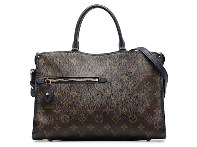 Louis Vuitton Monogram Popincourt PM Handtasche Braun Rot Marineblau Leder Kunststoff  ref.1487323