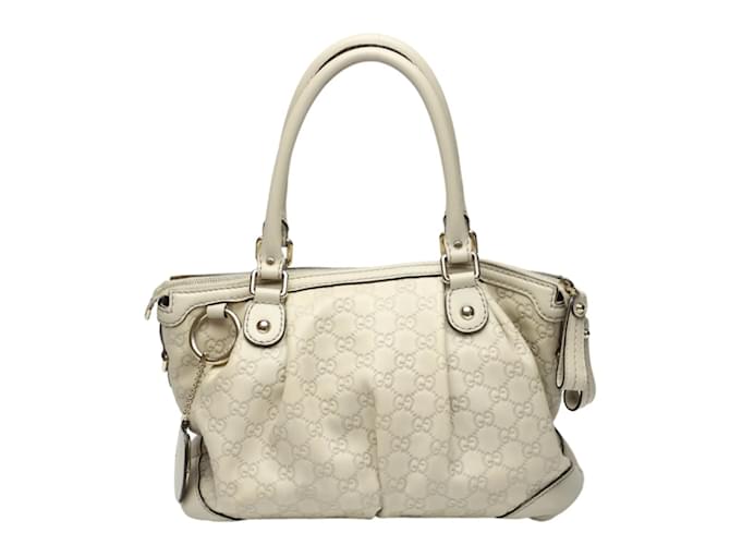 Sac à main en cuir beige Gucci  ref.1487330