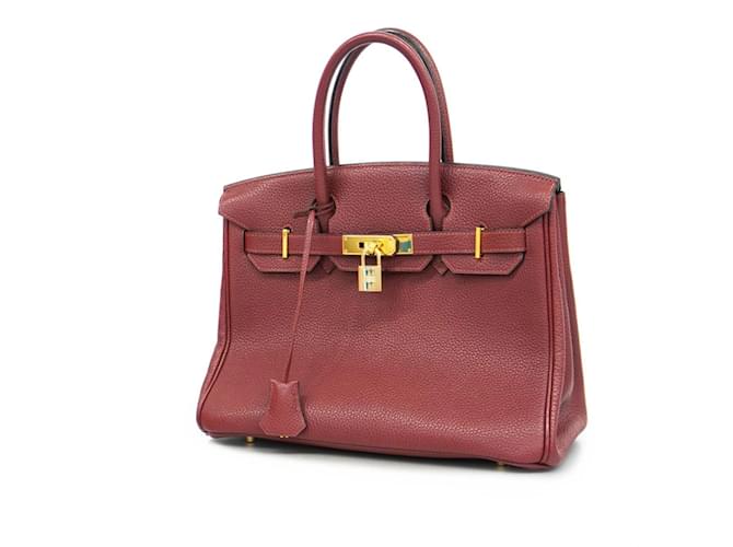 Hermès Bolso Hermes Birkin 30 en Rouge H Roja Cuero  ref.1487341