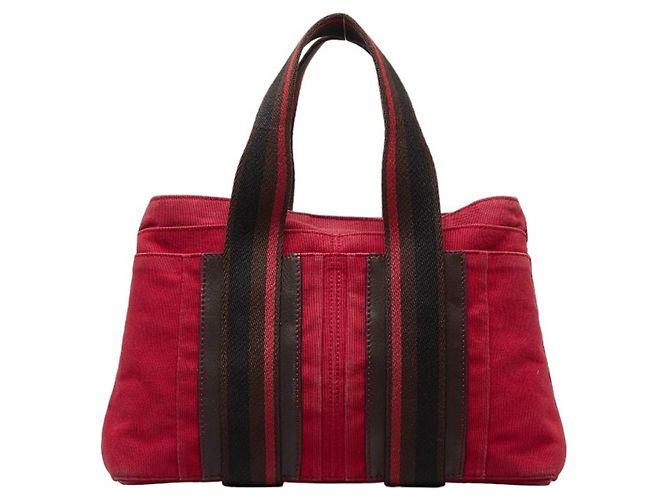 Hermès Sac à main tote Hermes Troca Horizontal MM Marron Rouge